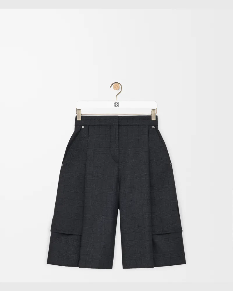 Loewe Cargo Shorts In Wool Size Mujer Dark