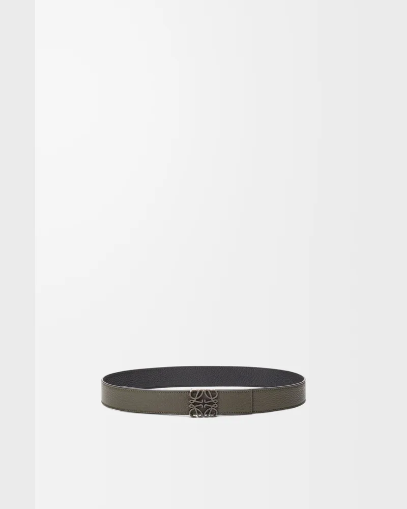 Loewe Reversible Anagram Belt In Supple Grained Leather skin Size Hombre Dark