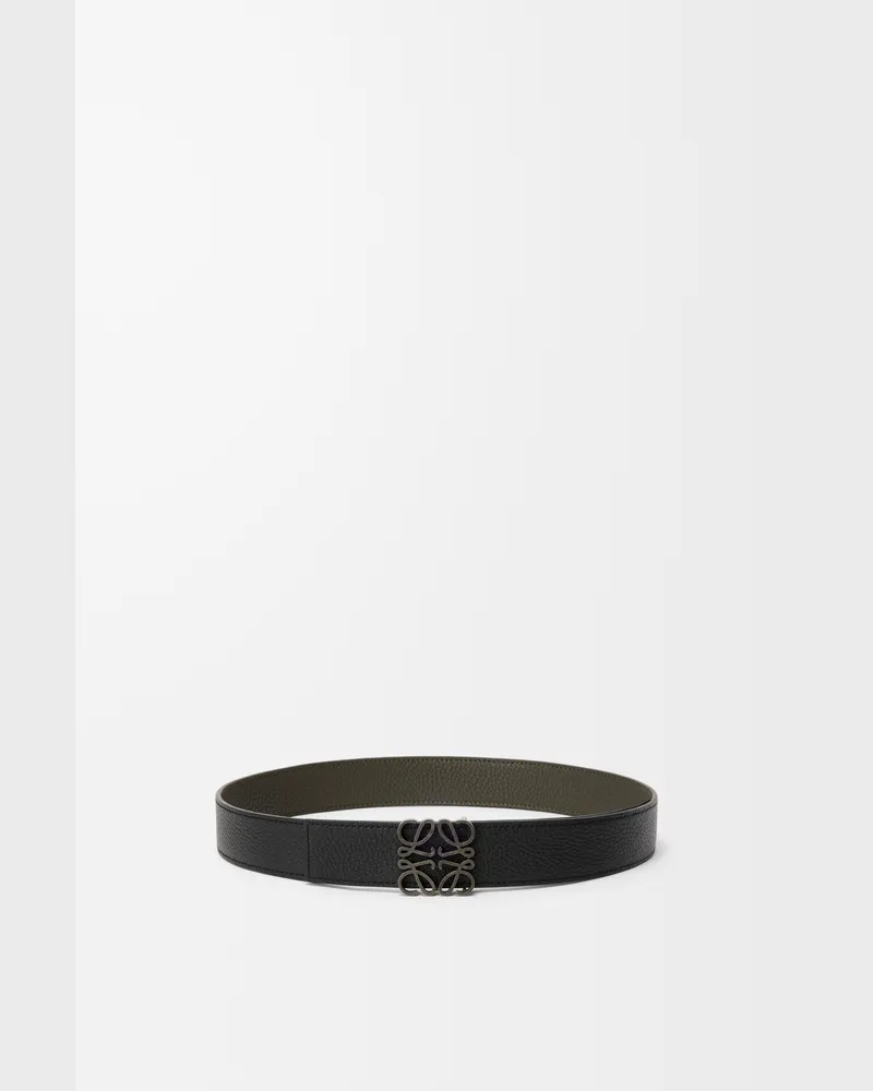 Loewe Reversible Anagram Belt In Supple Grained Leather skin Size Hombre Dark
