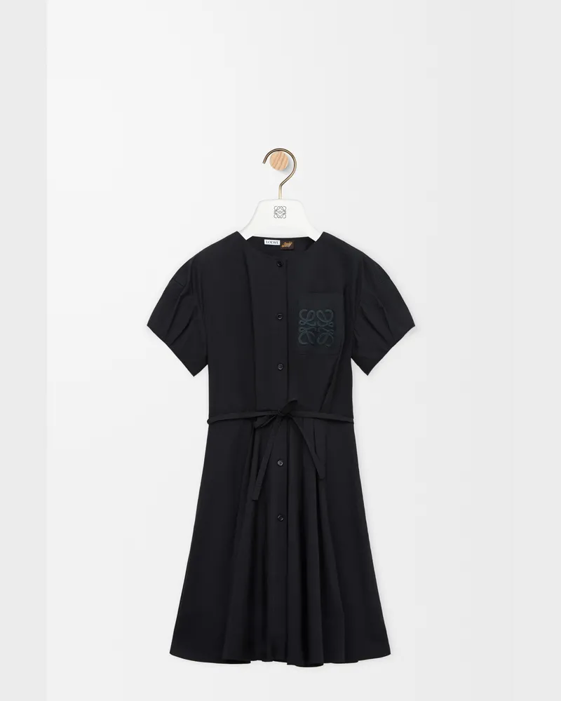 Loewe Shirt Dress In Cotton Blend Size Mujer Black