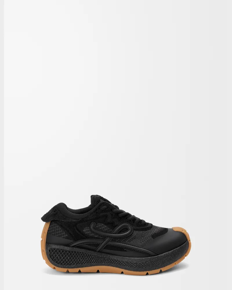 Loewe Pogo Sneaker In Technical Knit And Suede Size Hombre Black