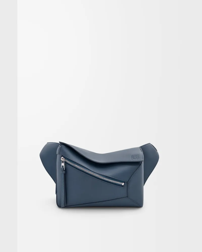 Loewe Small Puzzle Bumbag In Leather skin Hombre Indigo