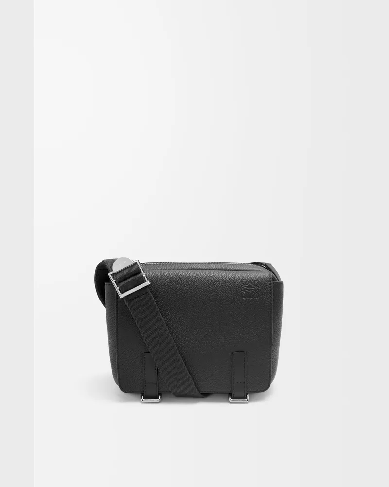 Loewe Xs Military Messenger Bag In Soft Grained Leather skin Hombre Black