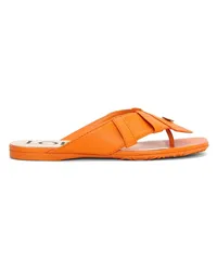 Loewe Luxury Toy Panta toe post sandal in lambskin Orange