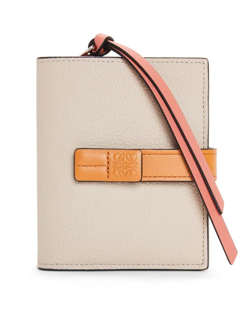 Loewe Luxury Compact zip wallet in soft grained calfskin Light