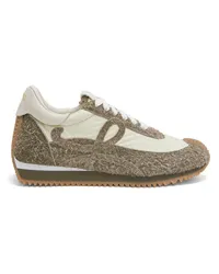 Loewe Luxury Flow Runner in nylon and brushed suede Khaki