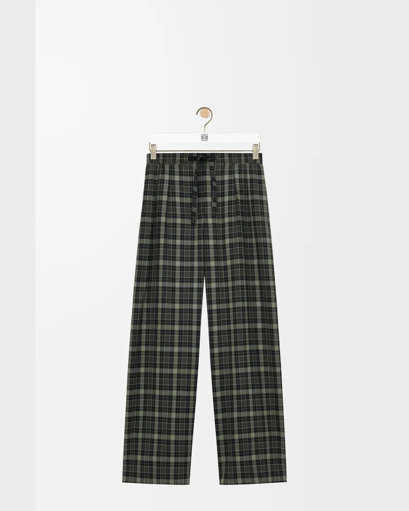 Loewe Drawstring Trousers In Wool Blend Size Hombre Khaki