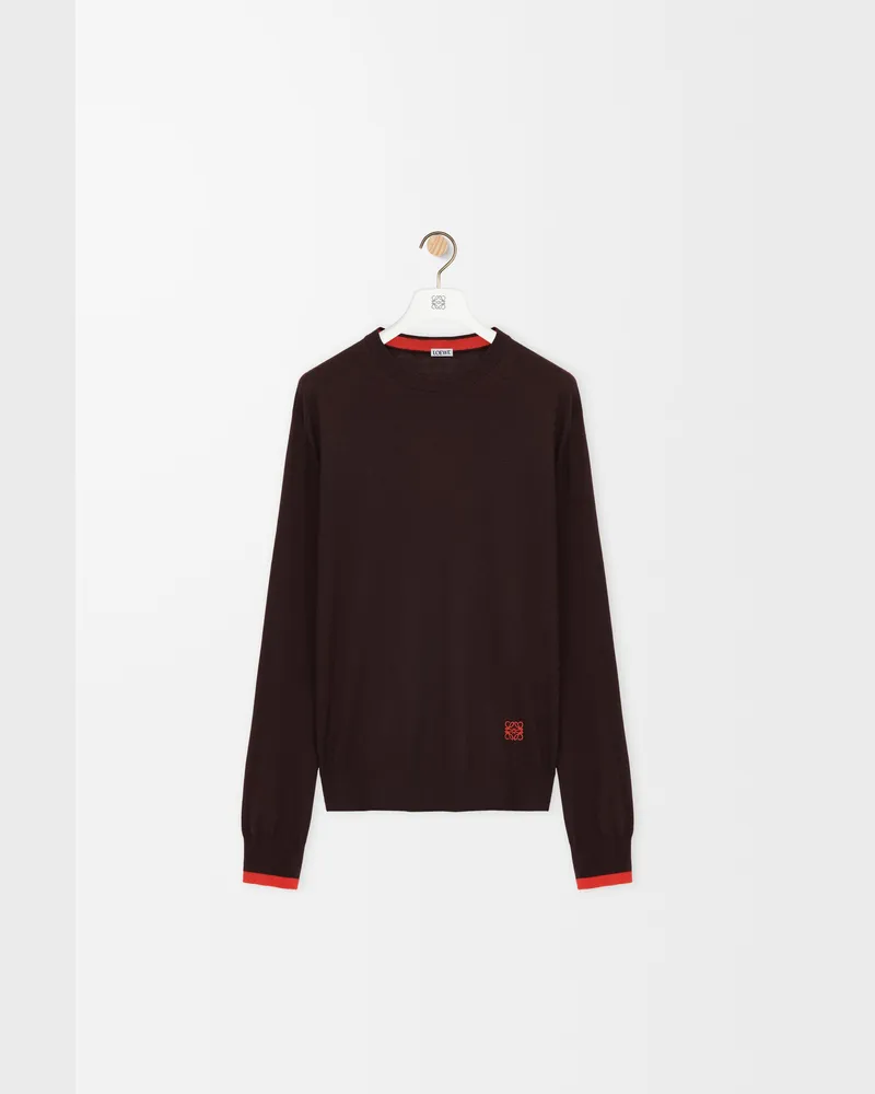 Loewe Sweater In Wool Size Hombre Brown