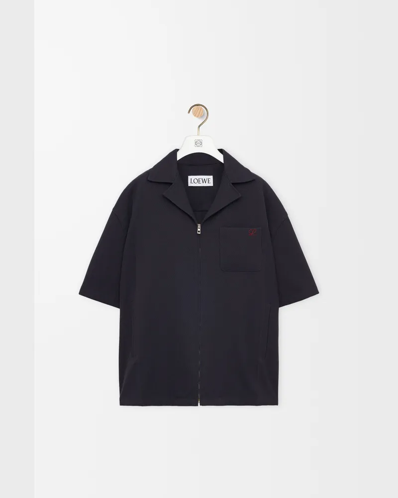 Loewe Short Sleeve Shirt In Wool Size Hombre Dark