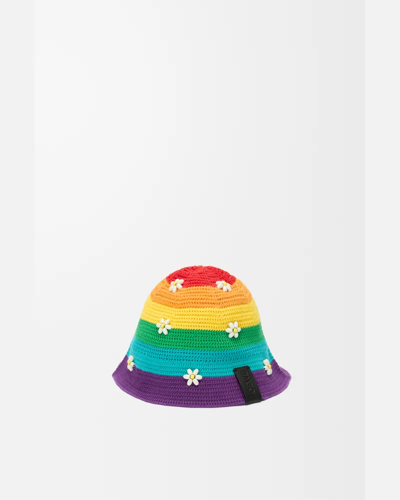 Loewe Daisy Bucket Hat In Cotton Mujer Multicolor
