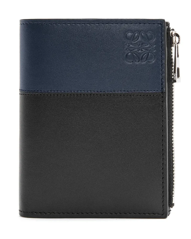 Loewe Luxury Slim compact wallet in shiny calfskin Black