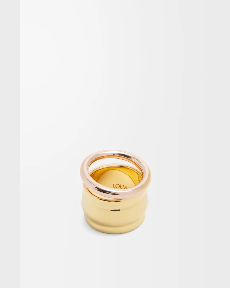 Loewe Nappa Knot Ring In Sterling Silver Size Mujer Gold