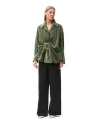 Loewe Luxury Draped top in suede calfskin Khaki