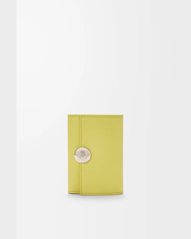 Loewe Pebble Small Vertical Wallet In Shiny Nappa Leather skin Mujer Light