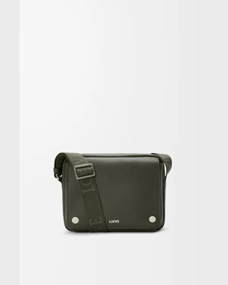 Loewe Medium Pebble Messenger Bag In Supple Grained Leather skin Hombre Dark