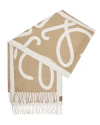 Loewe Luxury Scarf in wool and cashmere Camel