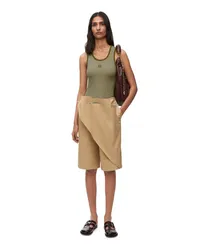 Loewe Luxury Tank top in silk Military