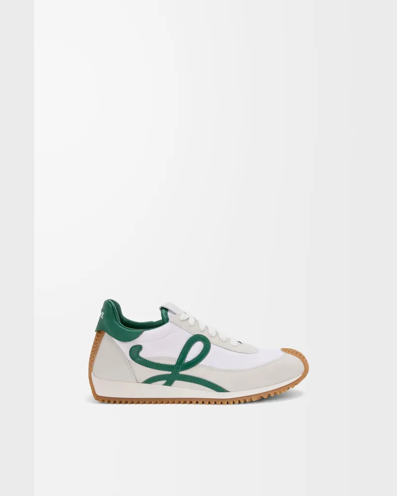Loewe Flow Runner 2.0 In Nylon And Suede Size Hombre White