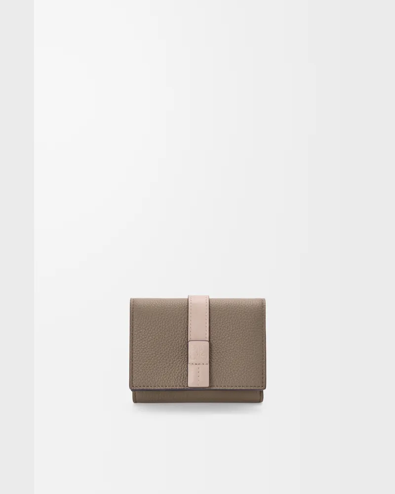 Loewe Trifold Wallet In Soft Grained Leather skin Mujer Taupe