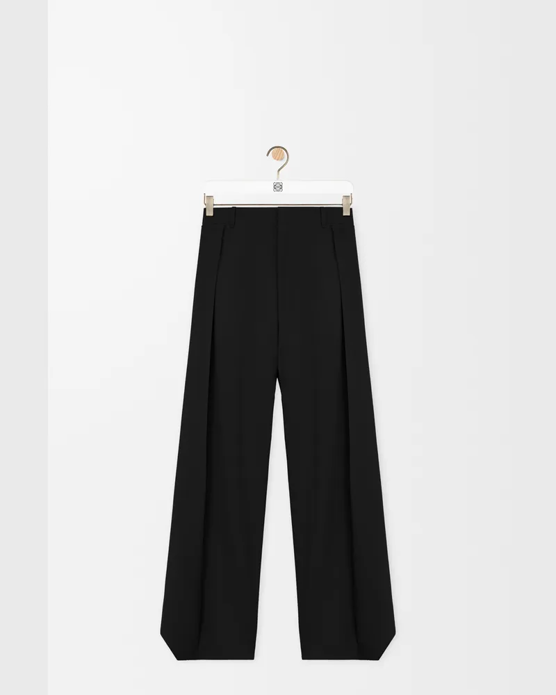 Loewe Trousers In Wool Size Mujer Black