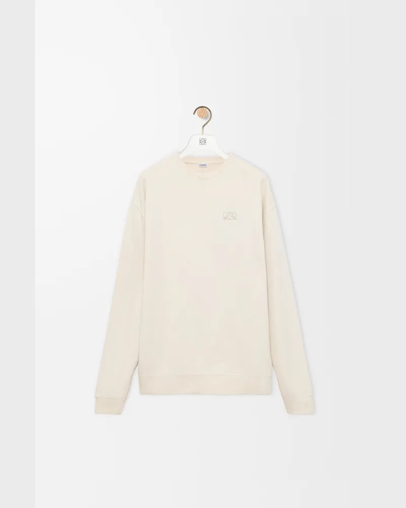 Loewe Sweatshirt In Cotton Size Hombre Beige