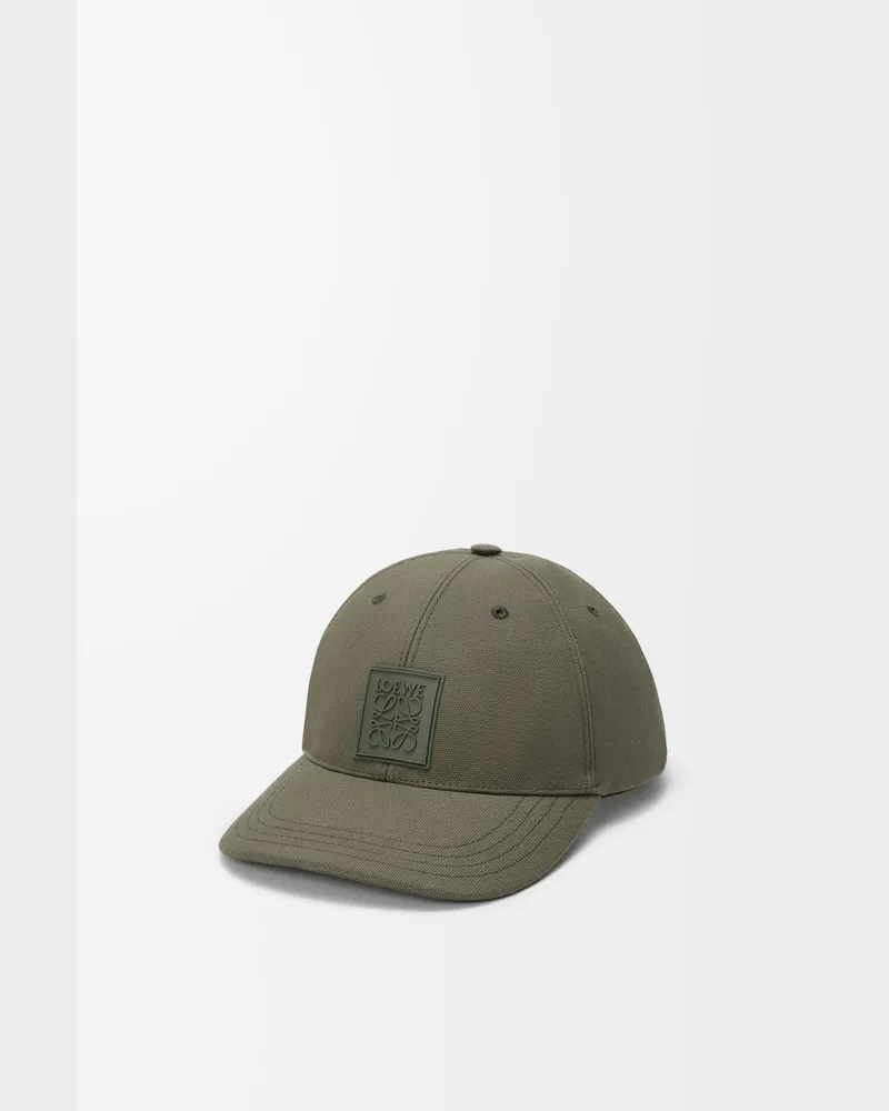 Loewe Patch Cap In Canvas Size Hombre Khaki