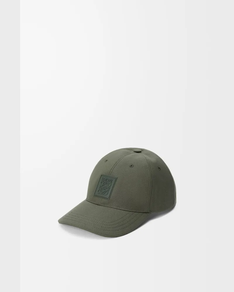 Loewe Patch Cap In Canvas Size Hombre Khaki