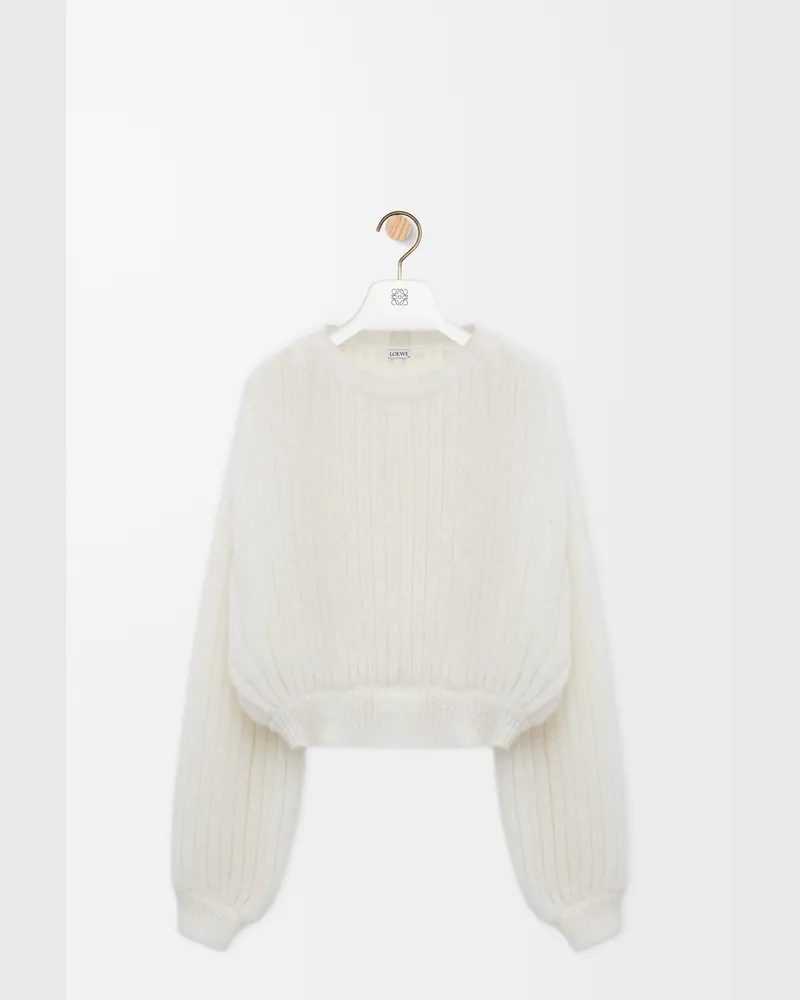 Loewe Sweater In Mohair Blend Size Mujer White