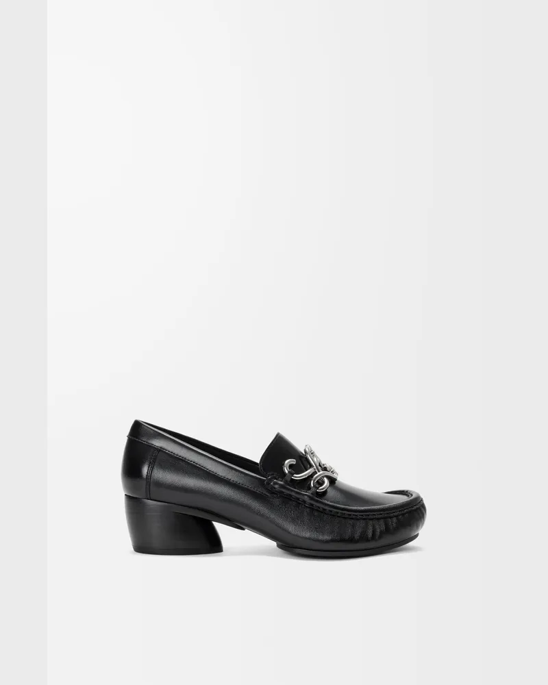 Loewe Oval Double L Loafer In Soft Leather skin Size Mujer Black