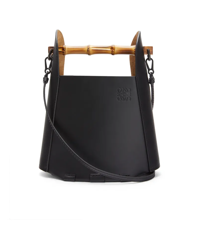 Loewe Luxury Bamboo bucket bag in calfskin Black