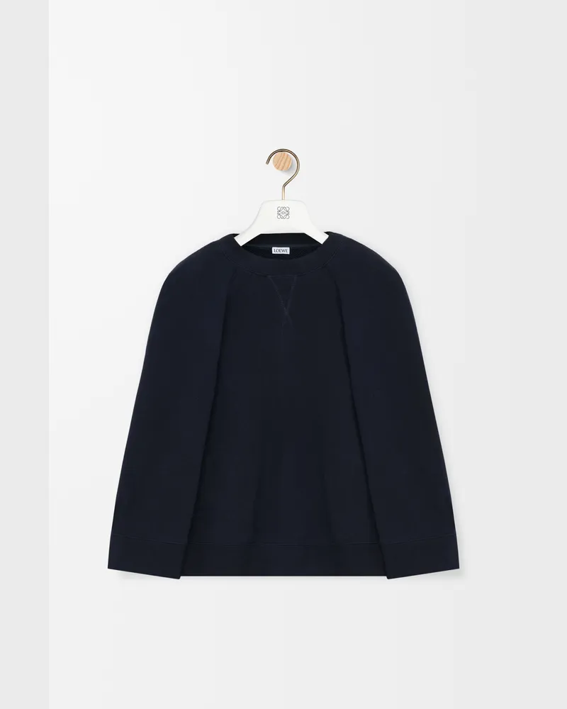 Loewe Cape Sweatshirt In Cotton Blend Size Mujer Midnight