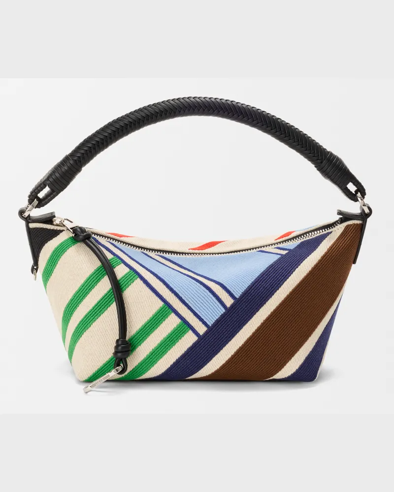Loewe Cala Mini Bag In Embroidered Canvas And Leather skin Mujer Ecru