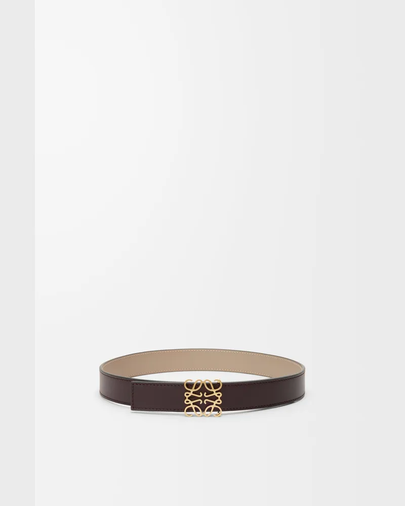 Loewe Reversible Anagram Belt In Leather skin Size Mujer Dark
