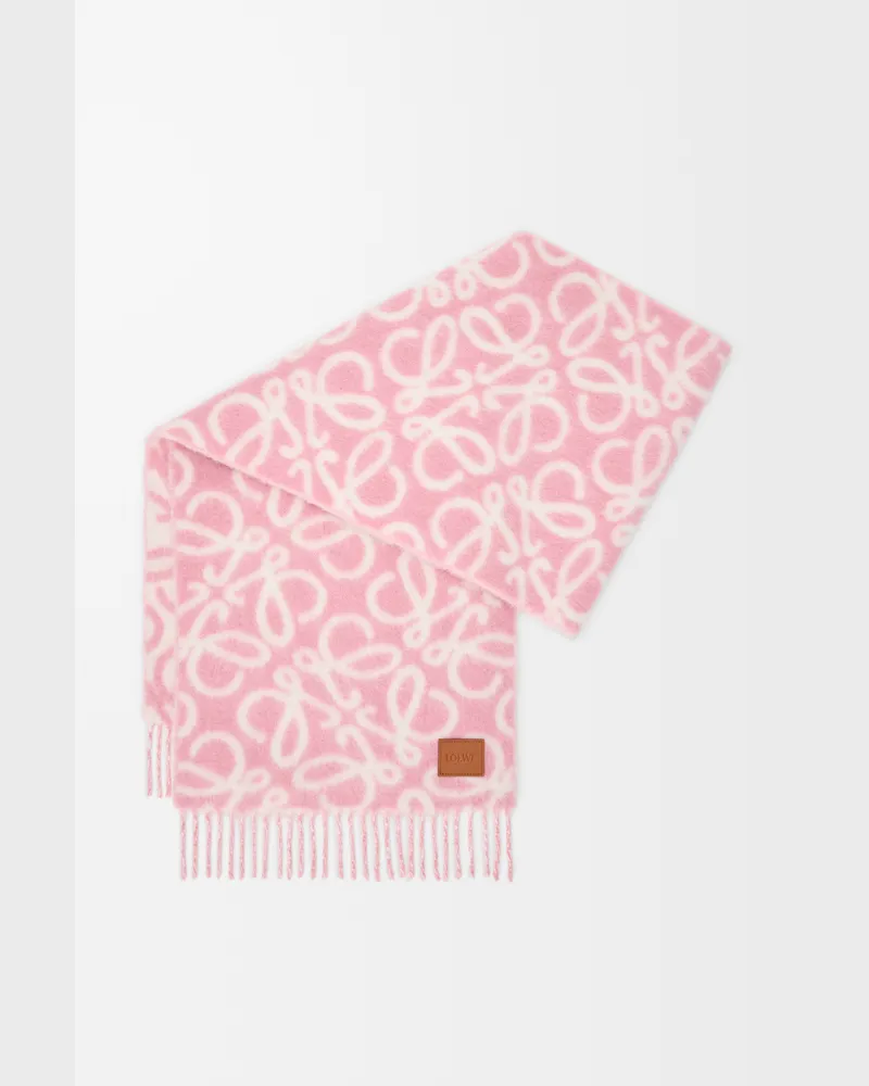 Loewe Anagram Scarf In Alpaca And Wool Blend Mujer Light