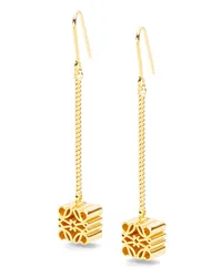 Loewe Luxury Anagram drop earrings in sterling silver Gold