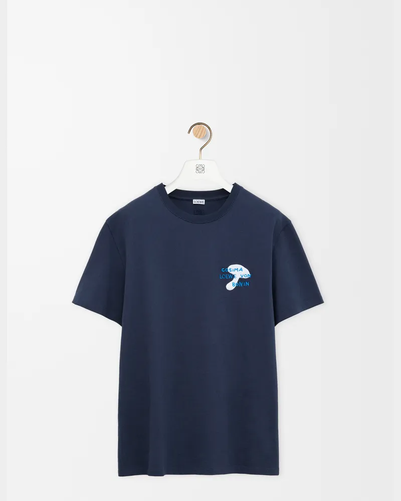 Loewe Relaxed Fit T-shirt In Cotton Size Hombre Navy