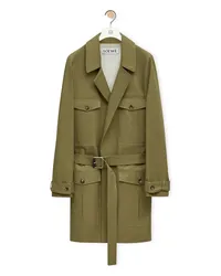 Loewe Luxury Saharienne jacket in cotton Khaki