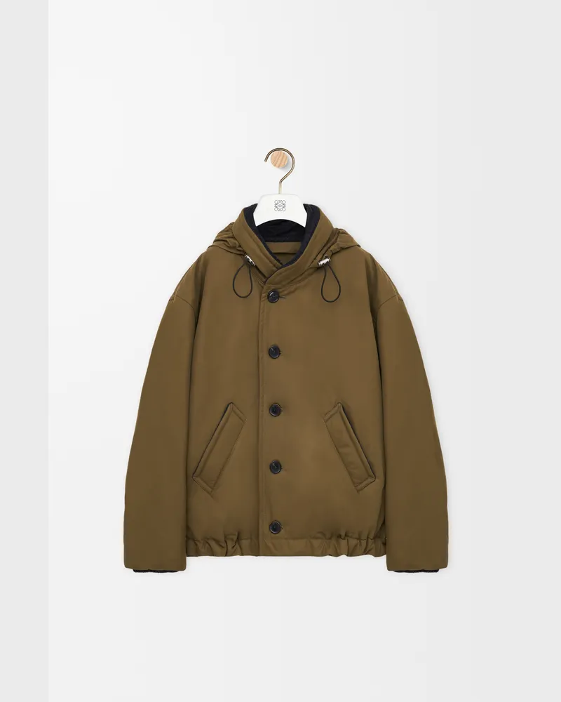 Loewe Padded Jacket In Technical Cotton Size Hombre Khaki