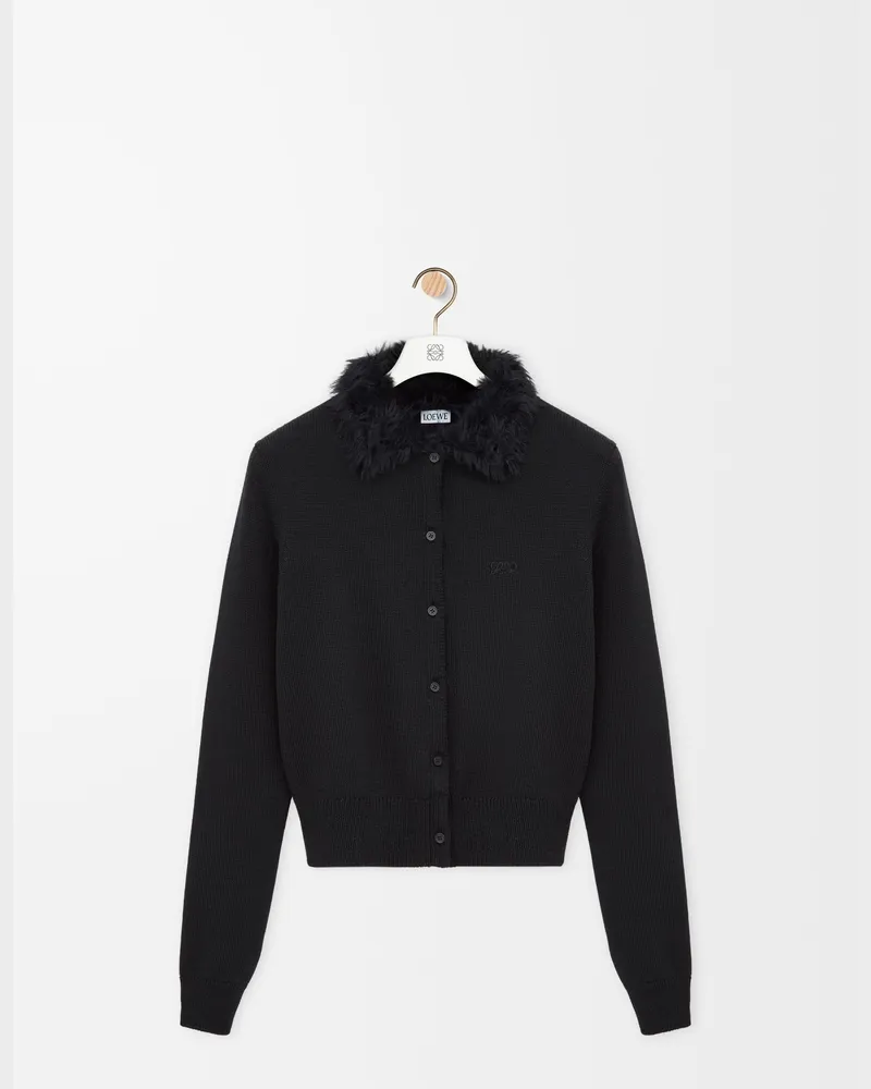 Loewe Cardigan In Wool Size Mujer Black