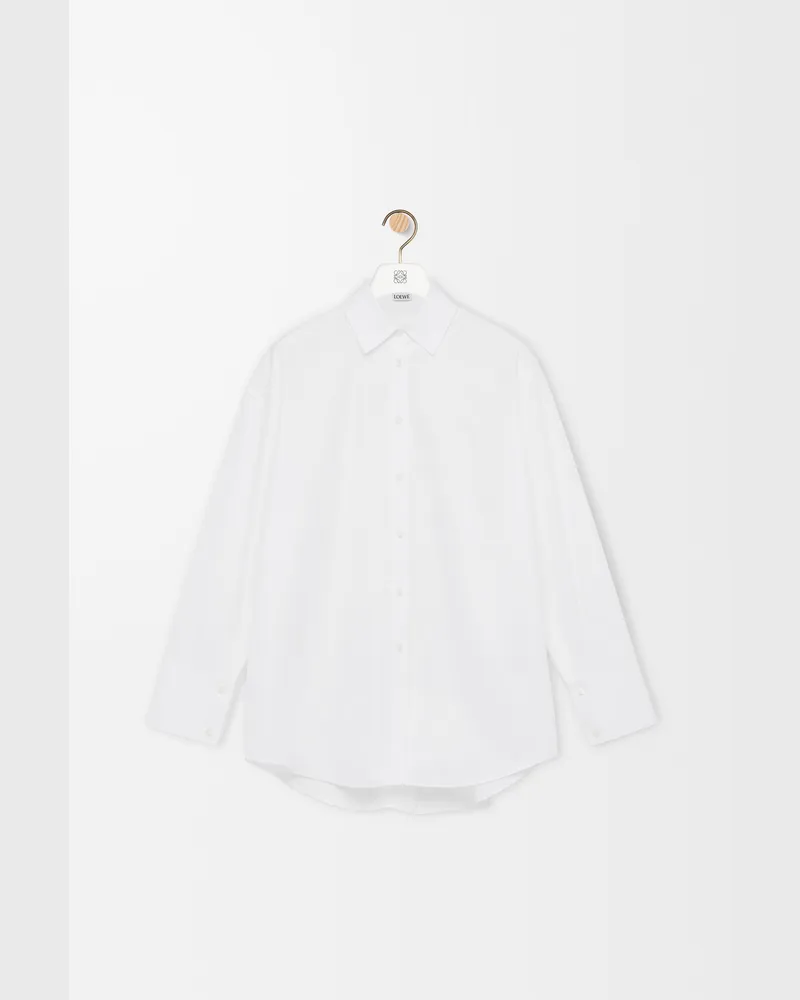 Loewe Cape Shirt In Cotton Size Mujer White