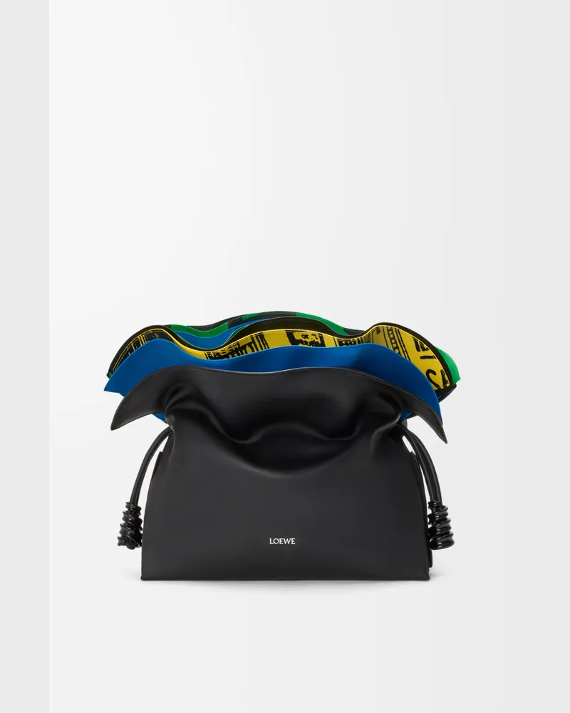 Loewe Medium Millefeuille Flamenco Clutch In Nappa Leather skin Mujer Black