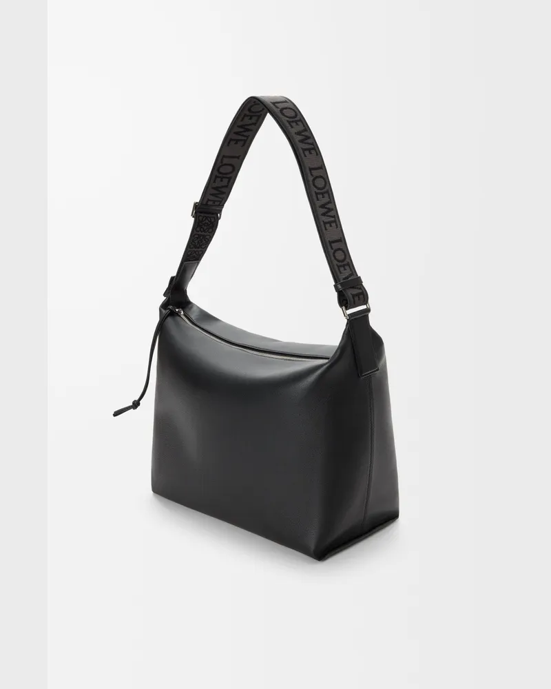 Loewe Cubi Crossbody Bag In Supple Leather skin And Jacquard Hombre Black