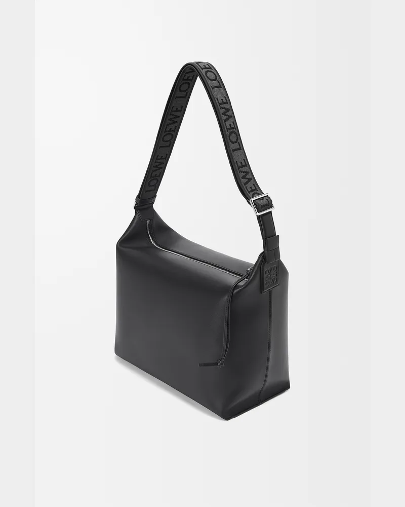 Loewe Cubi Crossbody Bag In Supple Leather skin And Jacquard Hombre Black