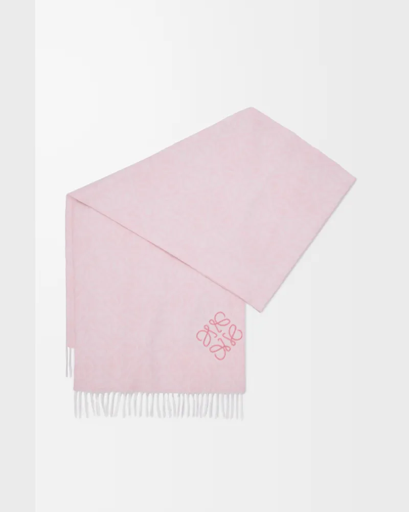 Loewe Anagram Scarf In Wool And Cashmere Mujer Soft