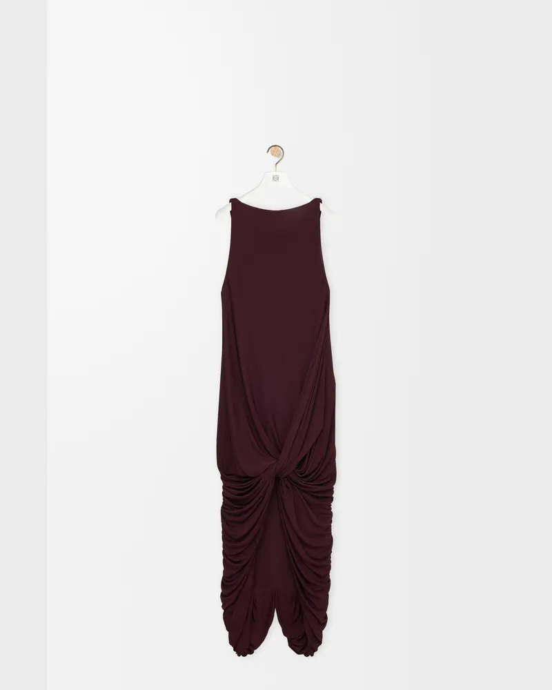 Loewe Dress In Viscose Size Mujer Burgundy