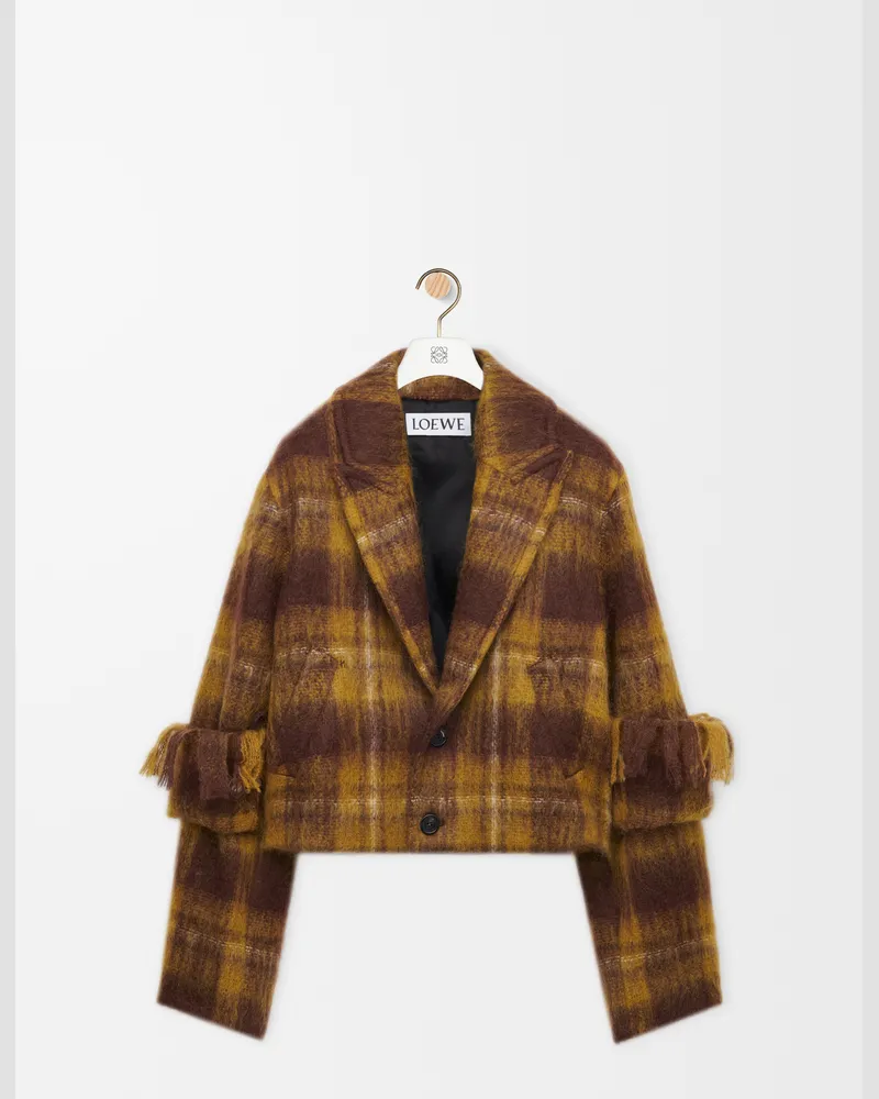Loewe Jacket In Mohair And Wool Blend Size Mujer Yellow