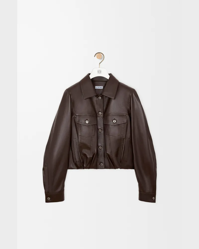 Loewe Jacket In Nappa Lambskin Size Mujer Dark