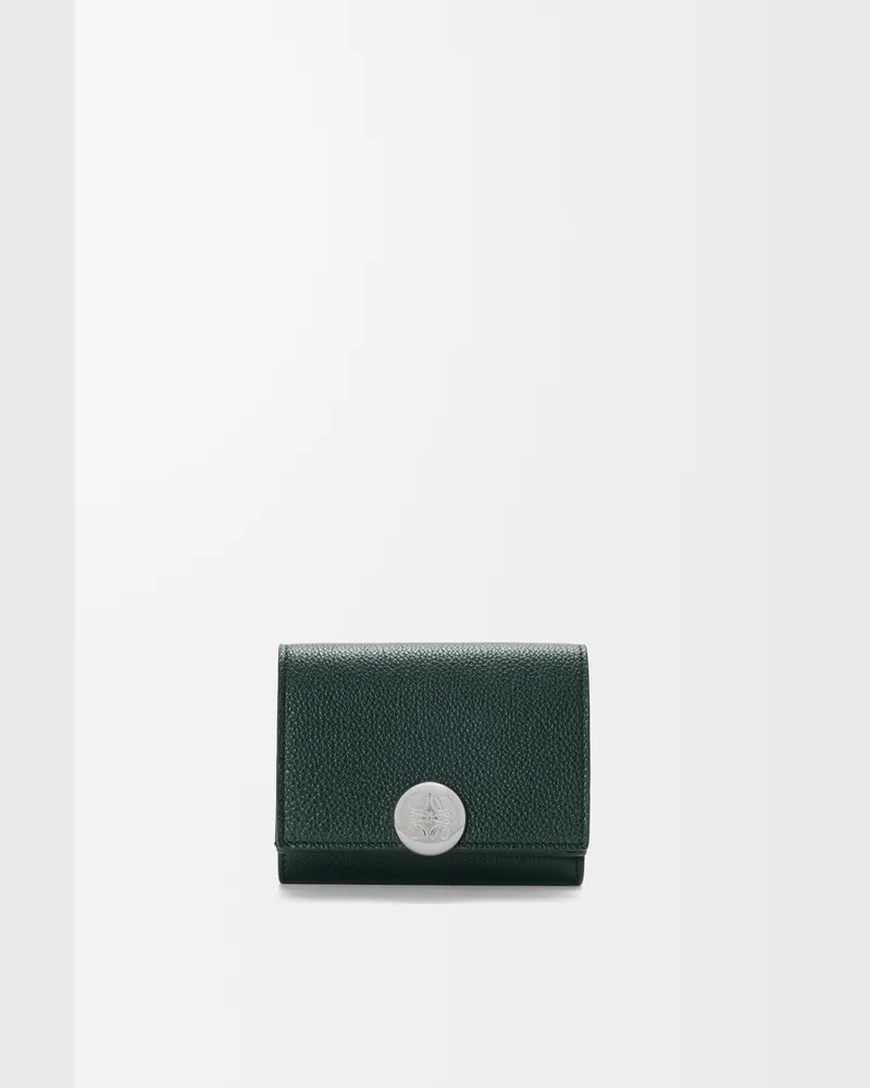 Loewe Pebble Trifold Wallet In Pebble Grain Leather skin Mujer Sherwood
