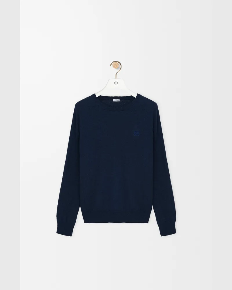 Loewe Sweater In Cotton Blend Size Hombre Navy