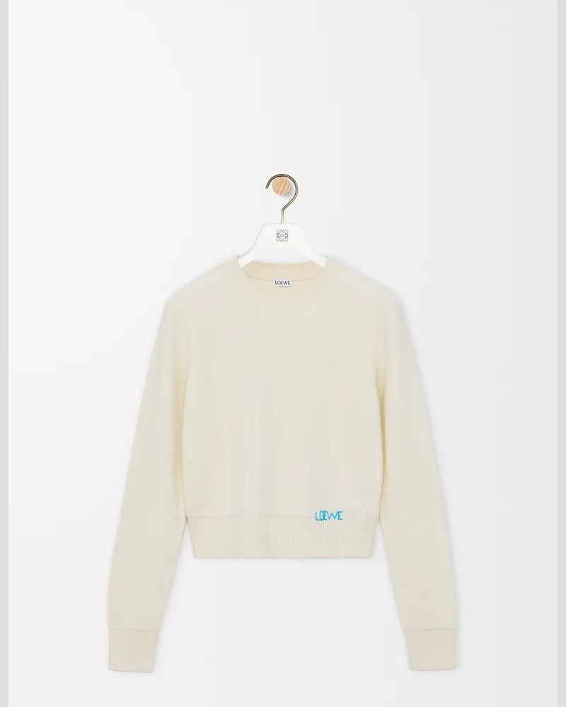 Loewe Sweater In Wool Size Mujer Ecru
